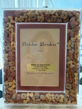 Pet Treat Border Picture Frame - Brown & Tan for 5x7 Photo